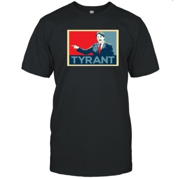 Justin Trudeau Tyrant T-Shirt, Graphics Unisex T-shirt - Picture 1 of 4